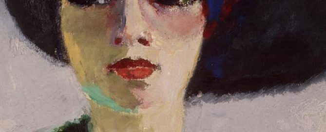 Woman with black hat - Kees van Dongen